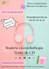Vente braderie de CD affiche